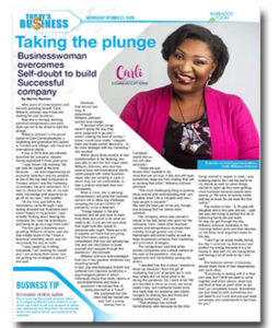 Today's Business Taking The Plunge Carla Williams Johnson