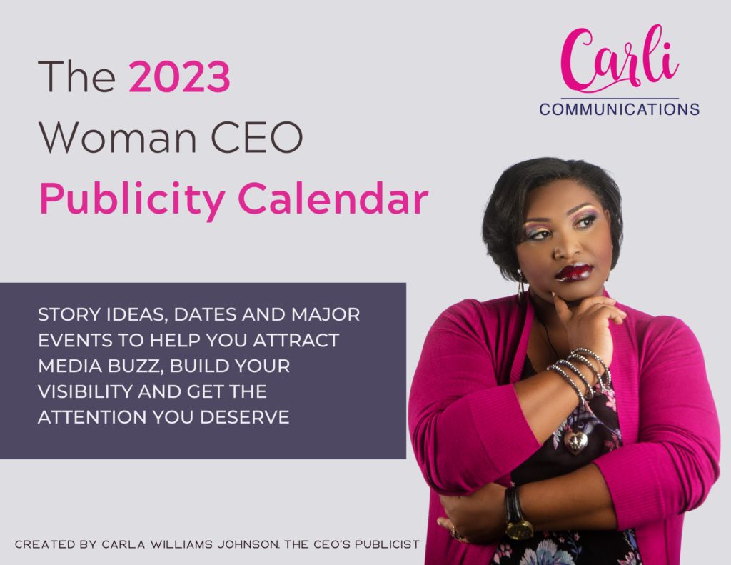 Woman CEO Publicity Calendar 2023 CARLI MEDIA